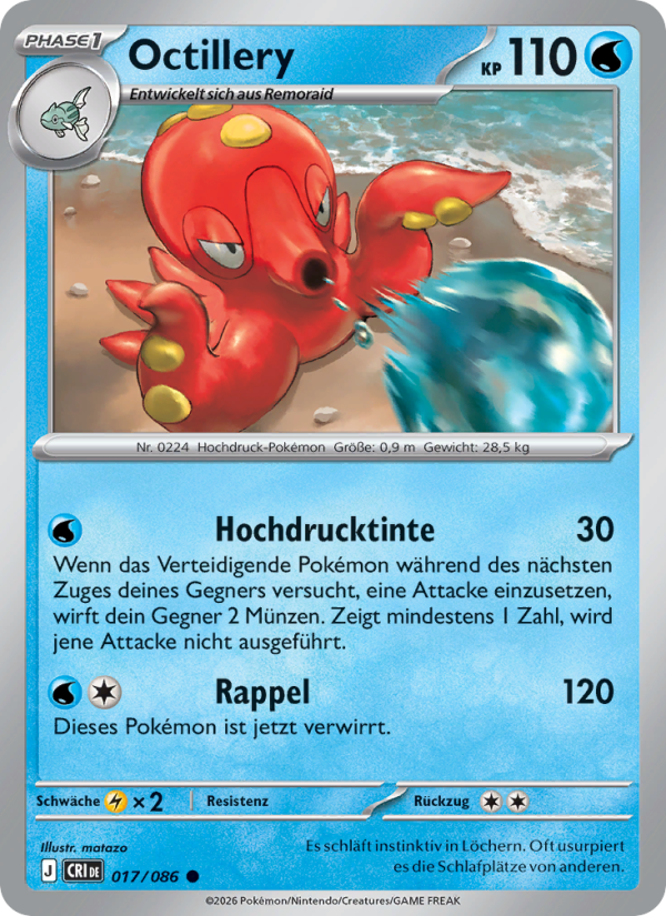 Octillery - Chaos Rising (Common) [CRI-17] | German, Near Mint German / Near Mint / Normal