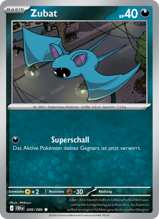 Zubat - Chaos Rising (Common) [CRI-49] | German, Near Mint German / Near Mint / Normal