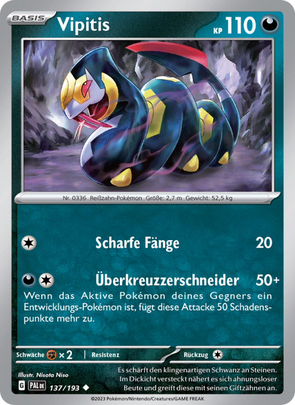 Vipitis - Paldea Evolved (Uncommon) [PAL-137] | German, Near Mint German / Near Mint / Normal