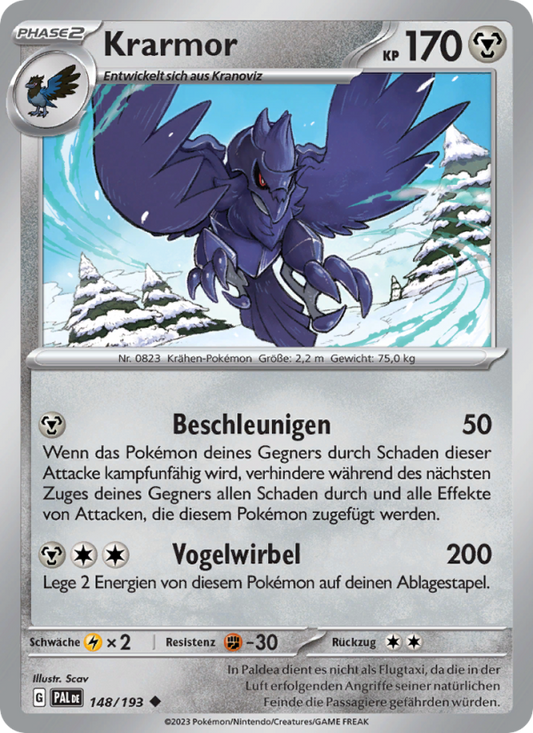 Krarmor - Paldea Evolved (Uncommon) [PAL-148] | German, Near Mint German / Near Mint / Normal