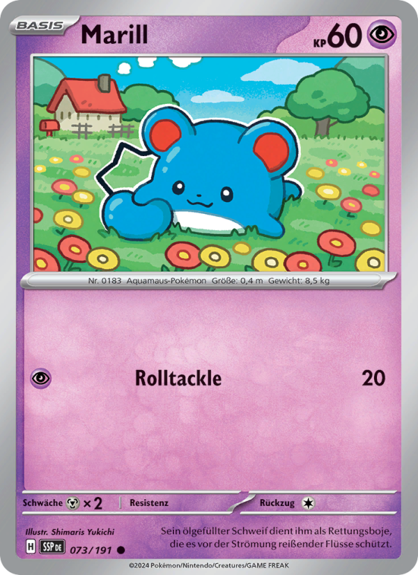 Marill - Surging Sparks (Common) [SSP-73] | German, Near Mint, Reverse Holo German / Near Mint / Reverse-Holo Normal