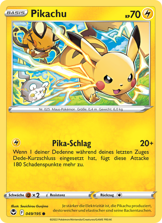 Pikachu - Silver Tempest (Common) [SIT-49] | German, Near Mint German / Near Mint / Normal