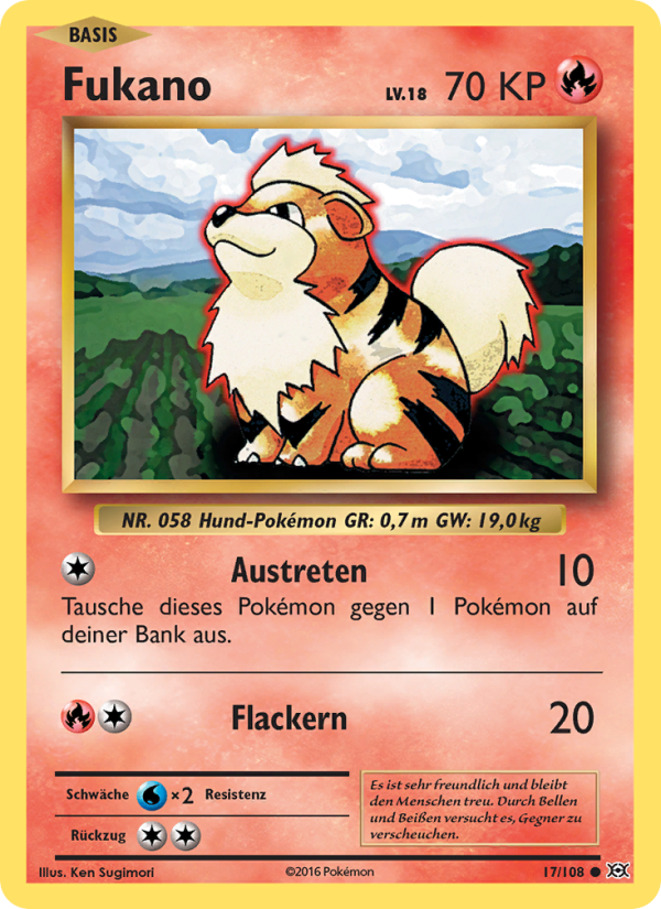 Fukano - Evolutions (Common) [EVO-17] | German, Near Mint German / Near Mint / Normal